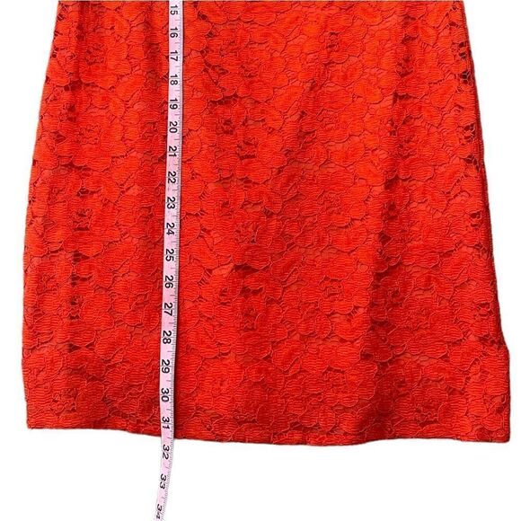 Trina Turk Off the Shoulder Lace Mini Dress in Tangerine - Picture 14 of 16